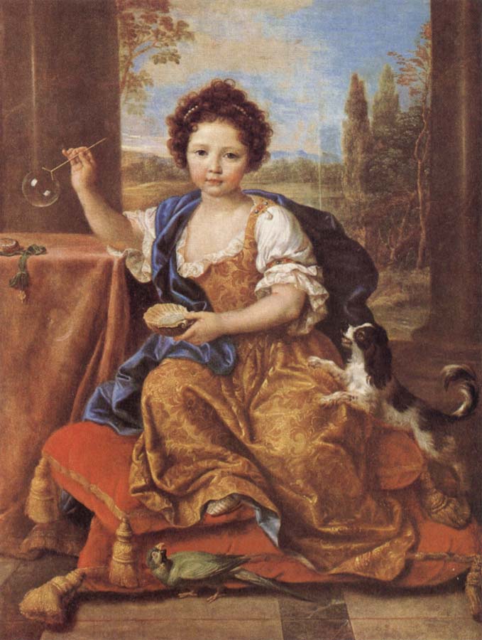 Girl Blowing Soap Bubbles